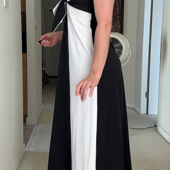 Vintage Black and White Retro Gown S - L - Picture 4 of 8